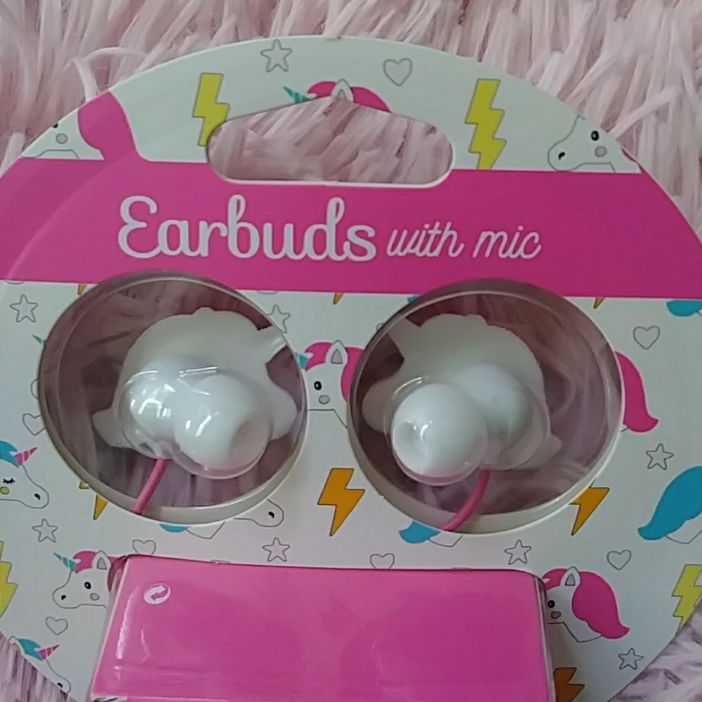 Unicorn earbuds with Mic & 💞Pin set💋 - Picture 3 of 5